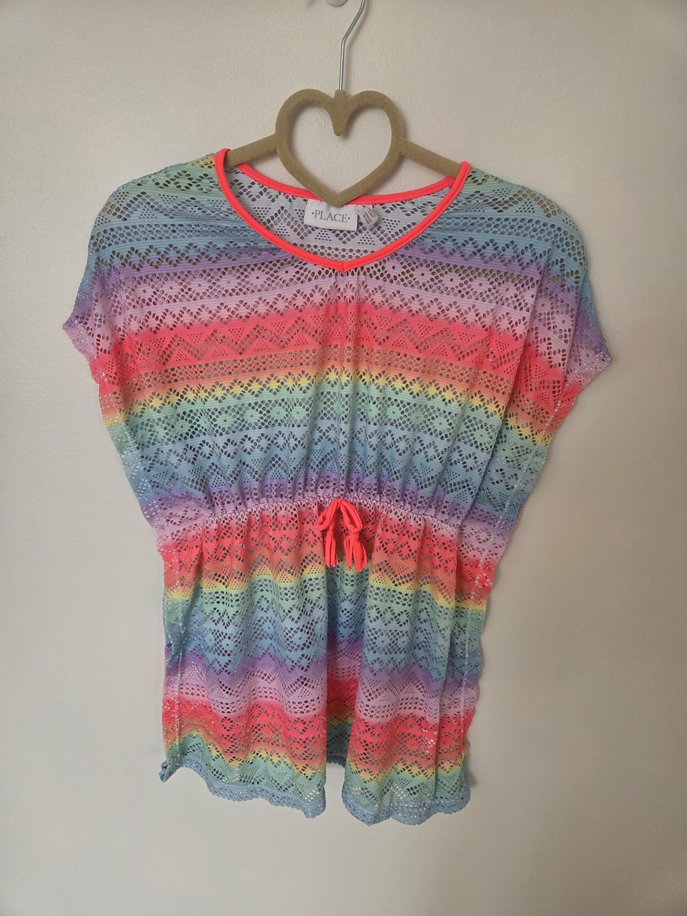 The Children's Place Rainbow Lace Cover-Up with Neon Trim